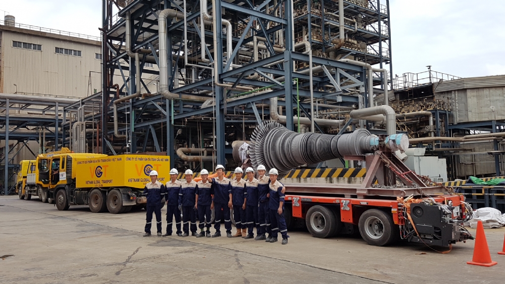Bốc xếp, vận chuyển thiết bị Rotor tuốc-bin hơi Nhà máy Điện phục vụ công tác bảo trì của Công ty EPS - GENCO3.