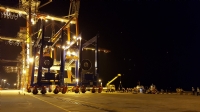 Vận chuyển di dời 02 cần cẩu giàn container RTG (Mitsui) từ cảng Quốc tế nước sâu Tân Cảng Cái Mép Thị Vãi, BRVT về Tân Cảng Cát Lái, Quận 2, Tp HCM.