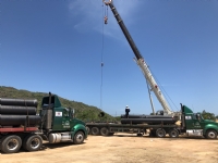Vận chuyển và bàn giao ống nước phục vụ công trình cấp nước Công ty Cấp Nước Bà Rịa.