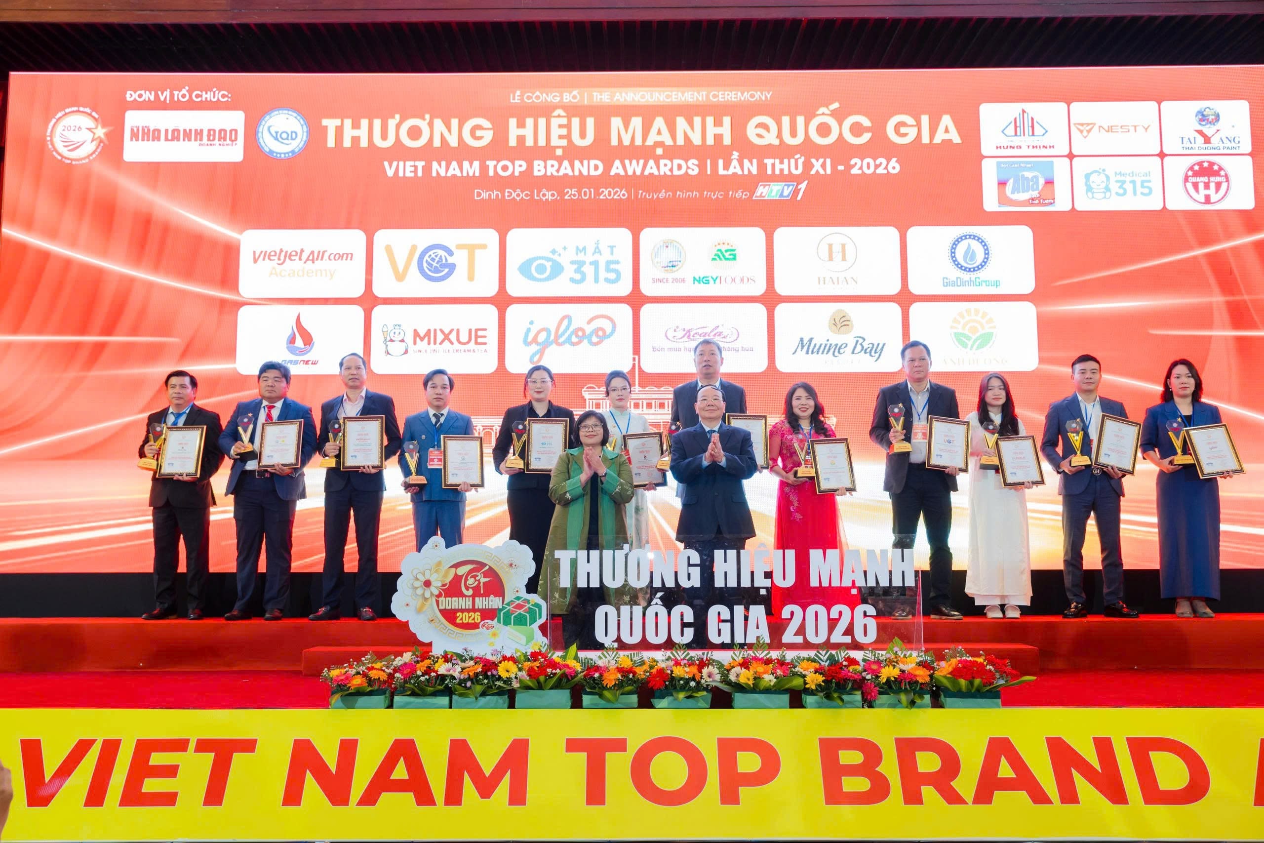 越南全球运输股份公司荣获“越南国家强势品牌2026”称号 - VGT - Giải pháp vận tải và logistics toàn diện cho doanh nghiệp img1 - VGT - Giải pháp vận tải và logistics toàn diện cho doanh nghiệp