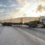 Vận chuyển 4 cần cẩu từ Cửa khẩu Hữu Nghị về Cảng Quốc tế Hòn La